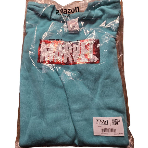 Spotted Zebra Marvel Girls' French Terry Long-Sleeve Dress Size Medium (8Y) - Picture 11 of 14